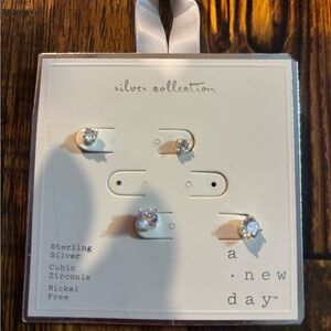 A New Day Sterling Silver Stud Earrings